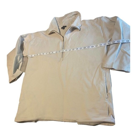 J Crew Sweater Womens Pullover 1/4 Zip Long Sleeve Soft Stretchy Tan Medium - Picture 5 of 6